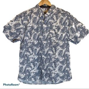 Nwt Men’s Copper & Oak Palm Print Button Up Shirt Size L